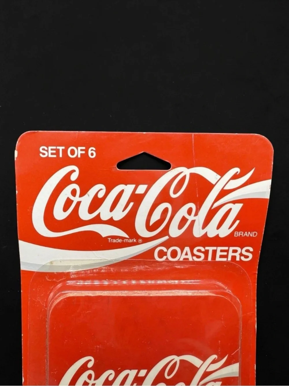 New In Package Vintage Set Of 6 Coca Cola Cork Coasters 3.75” Never Opened
